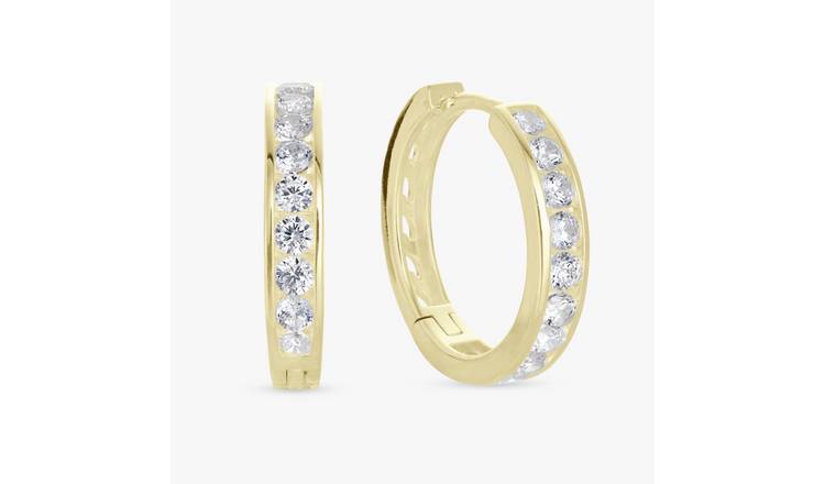 Revere Gold Plated Sterling Silver Round Hoop Earrings