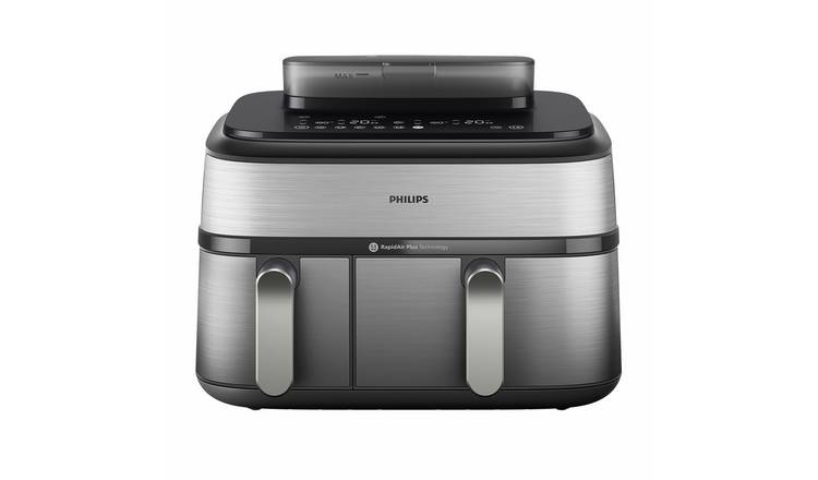 Phillips 5000 Series Dual Basket Steam Air Fryer - Silver