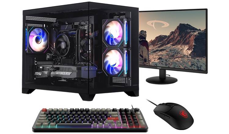 Stormforce  AMD Ryzen 5 16GB 1TB Desktop  PC & 25in Monitor 