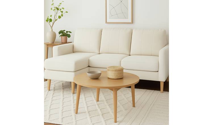 Aspire Compact Reversible Corner Chaise Sofa - Natural