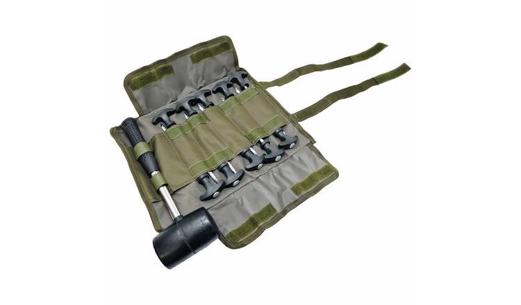 Carp On Deluxe 10pc 8 Inch Bivvy Peg Set with Hammer