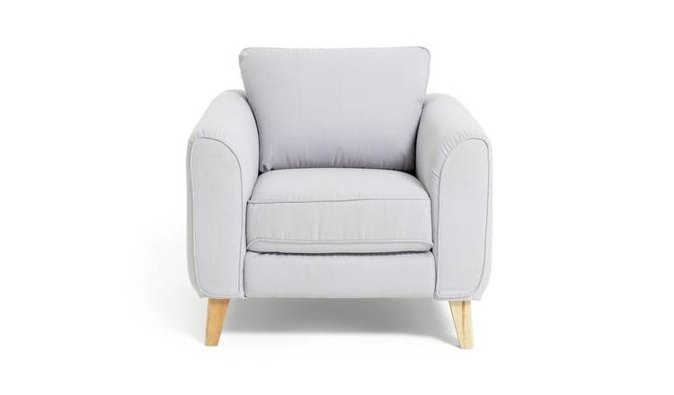 Habitat Cooper Fabric Armchair - Light Grey