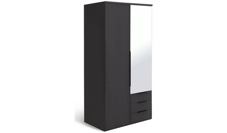 Argos Home Hallingford 2 Door 3 Drawer Wardrobe - Anthracite