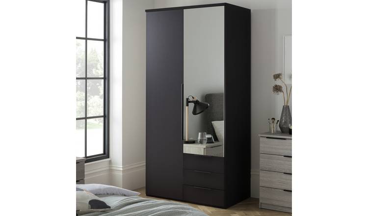 Argos Home Hallingford 2 Door 3 Drawer Wardrobe - Anthracite