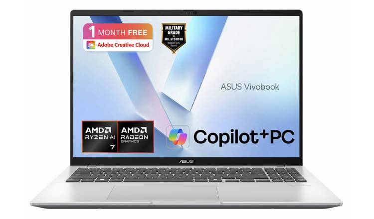 Asus Vivobook 16 16in AMD Ryzen7 16GB 1TB Laptop- Silver 