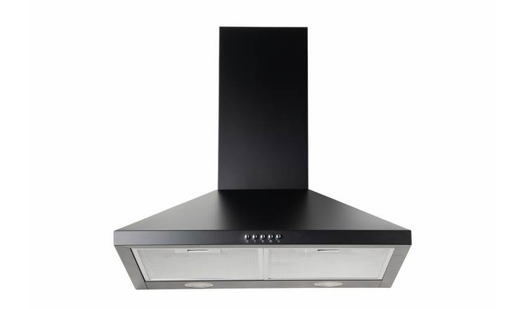 Bush BHD60CHB 60cm Angular Chimney Cooker Hood - Black