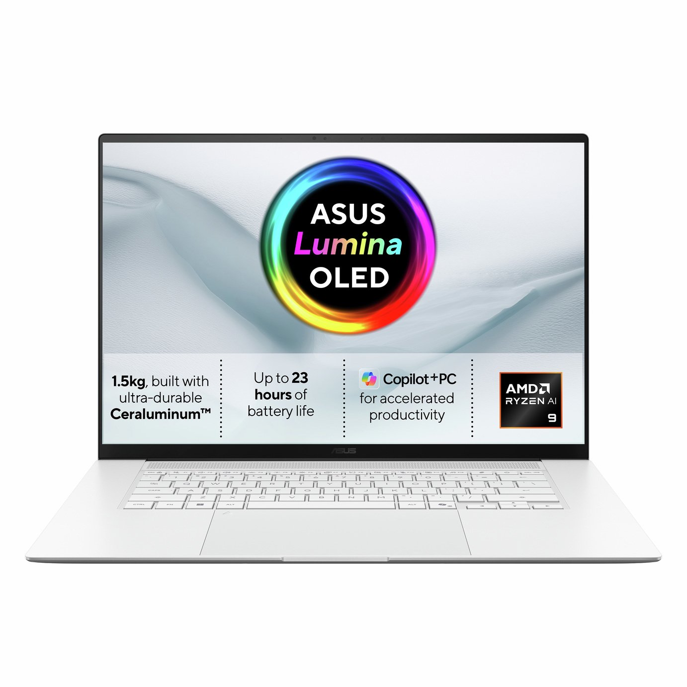 Asus Zenbook S16 16In AMD Ryzen9 32GB 1TB Laptop- White