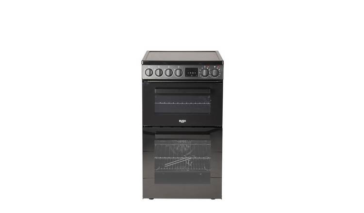 Bush FDC50B 50cm Double Oven Electric Cooker - Black