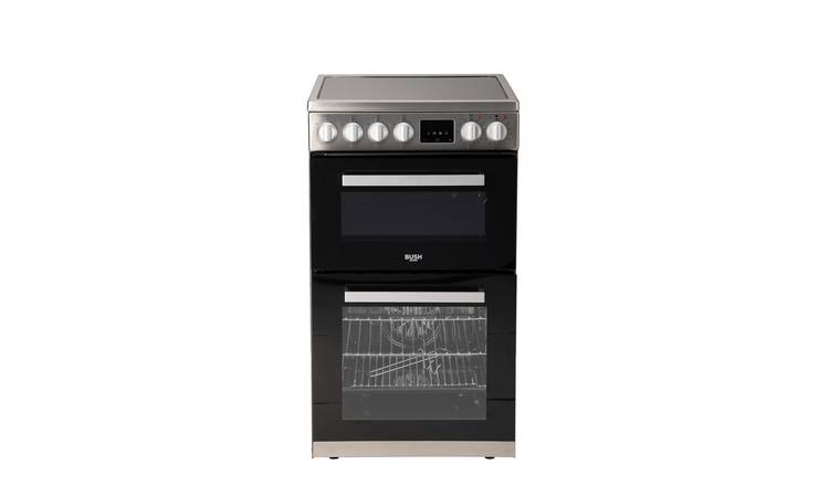 Bush FDC50I 50cm Double Oven Electric Cooker - Inox