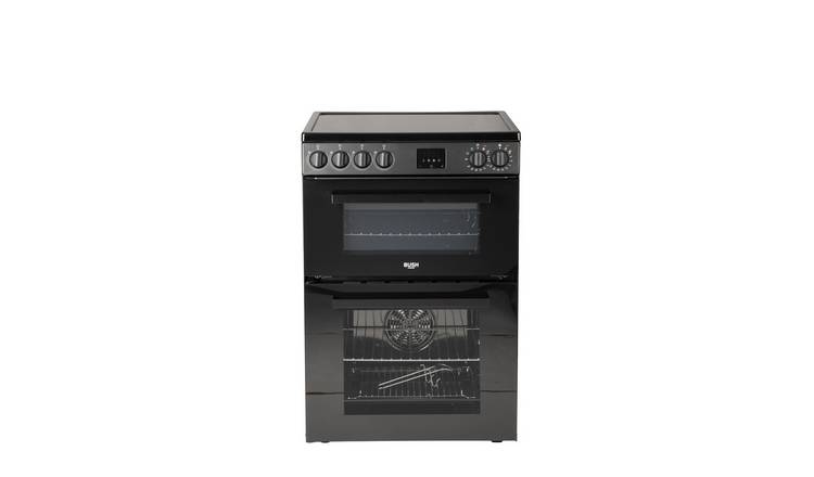 Bush FDC60B 60cm Double Oven Electric Cooker - Black