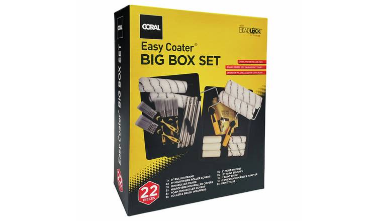 Coral Big Box 22 Piece Paint Brushes and Rollers Set