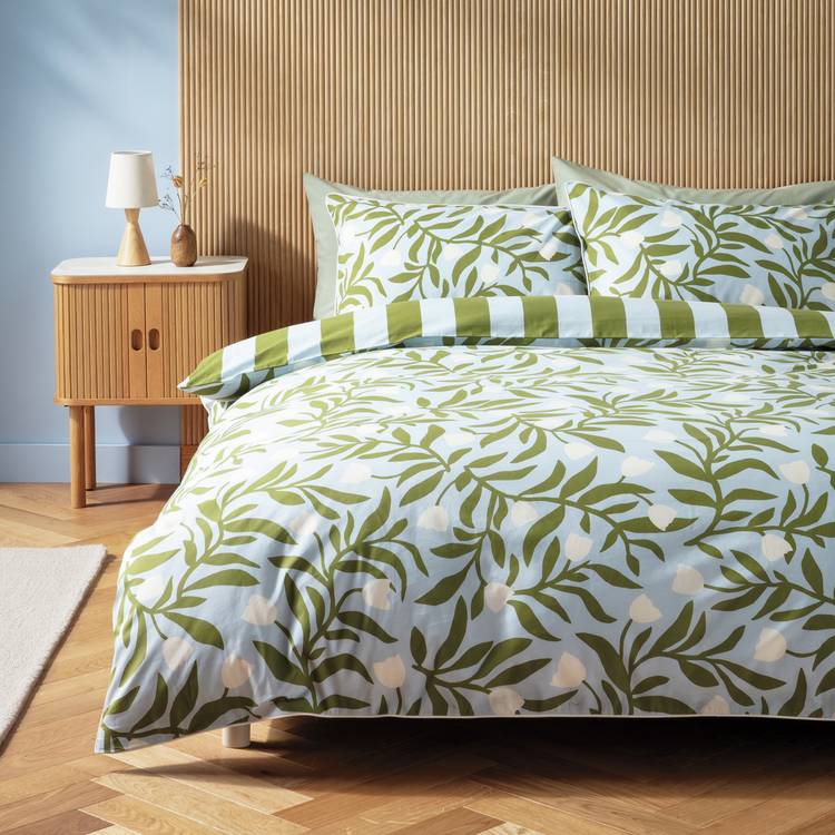 Habitat x Scion Odette Cotton Floral Blue Bedding Set-Single 0