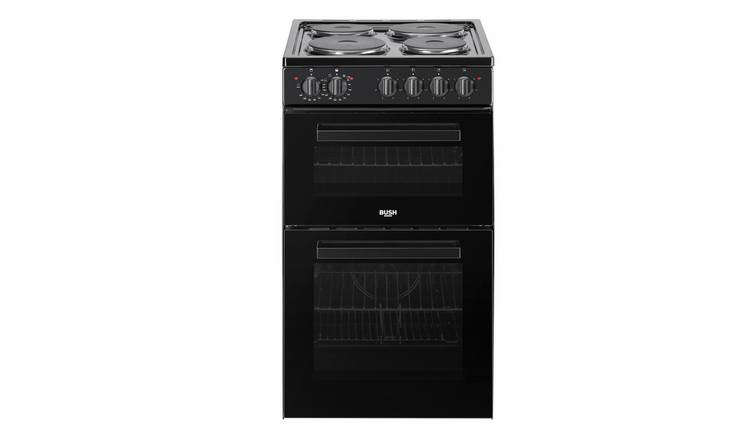 Bush FTSP50BEC 50cm Double Oven Electric Cooker - Black