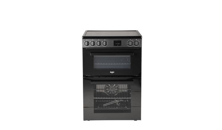 Bush FDC60B 60cm Double Oven Electric Cooker - Black