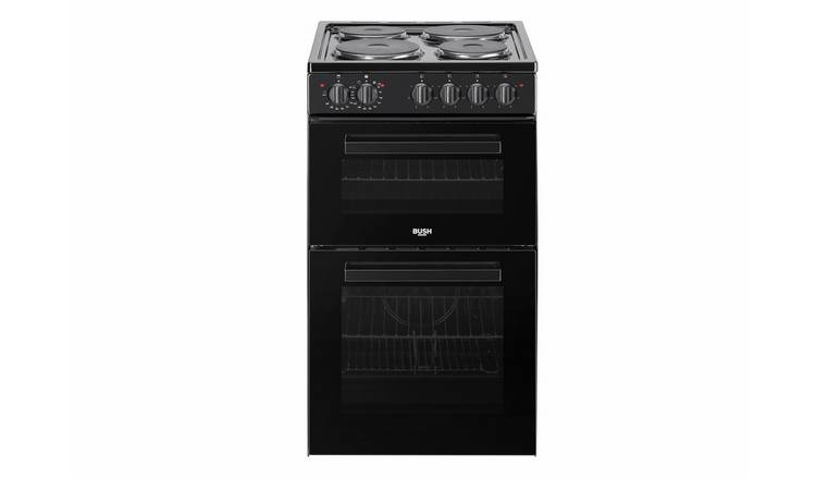 Bush FTSP50BEC 50cm Double Oven Electric Cooker - Black