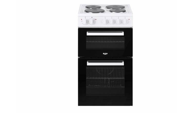 Bush FTSP50WEC 50cm Double Oven Electric Cooker - White