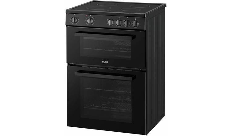 Bush FTC60B 60cm Twin Cavity Electric Cooker - Black