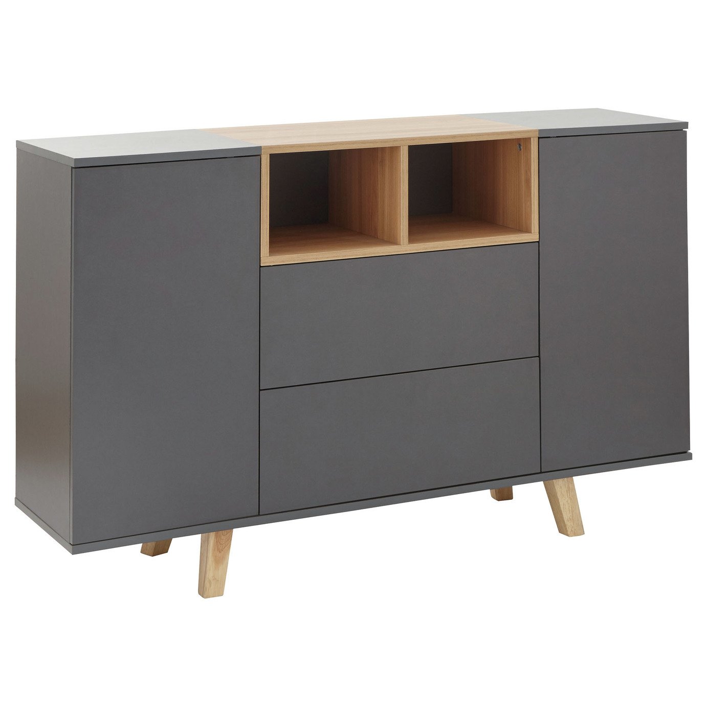 Modena 2 Door 2 Drawer Sideboard - Grey