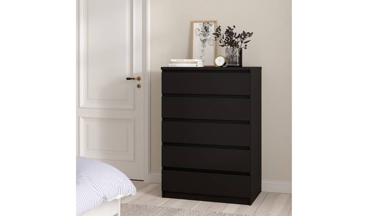 Furniture To Go Naia 5 Drawers Chest - Black