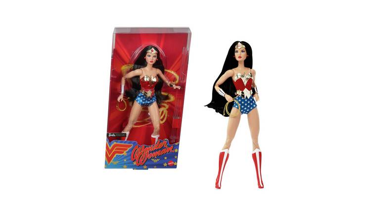 Barbie Wonder Woman Collectable Doll in Red and Blue Suit