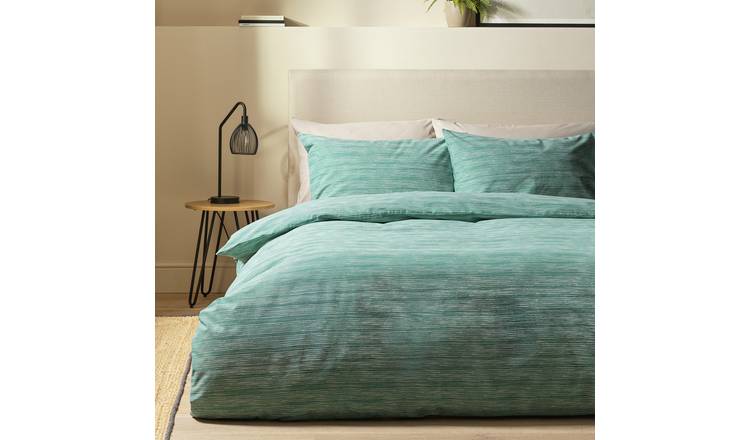 Argos Home Stockholm Stripe Teal Bedding Set - Single
