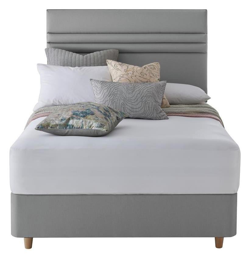 Silentnight Roma Small Double 4 Drawer Divan Set Slate Grey at Argos