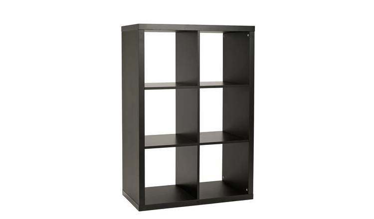 Buy Habitat Squares Plus 6 Cube Storage Unit Black Bookcases And Shelving Argos