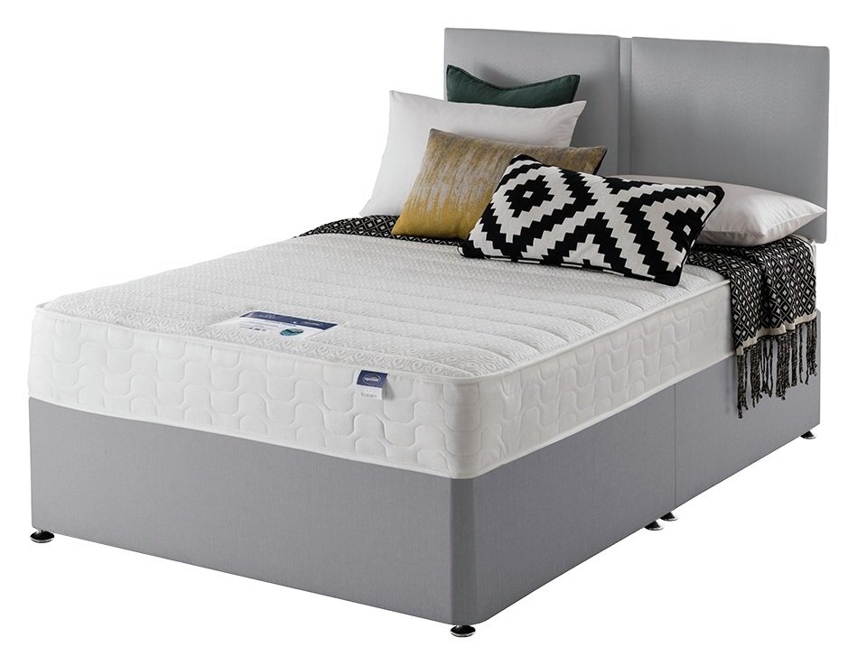 Silentnight Hatfield Microquilt Small Double Divan Bed -Grey Review