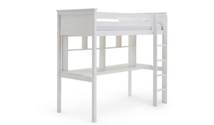 Buy Habitat Kids Brooklyn High Sleeper Bed, Desk & Shelves-White | Kids ...