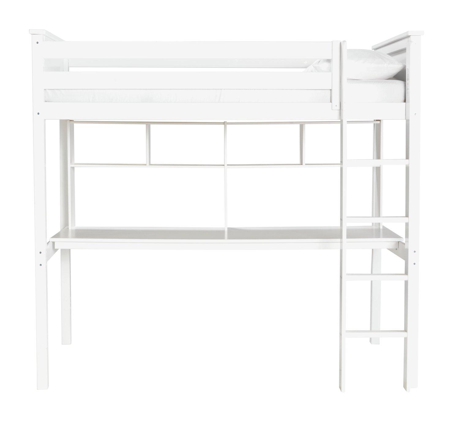 Argos Home Brooklyn White High Sleeper Bed, Desk & Shelves Reviews