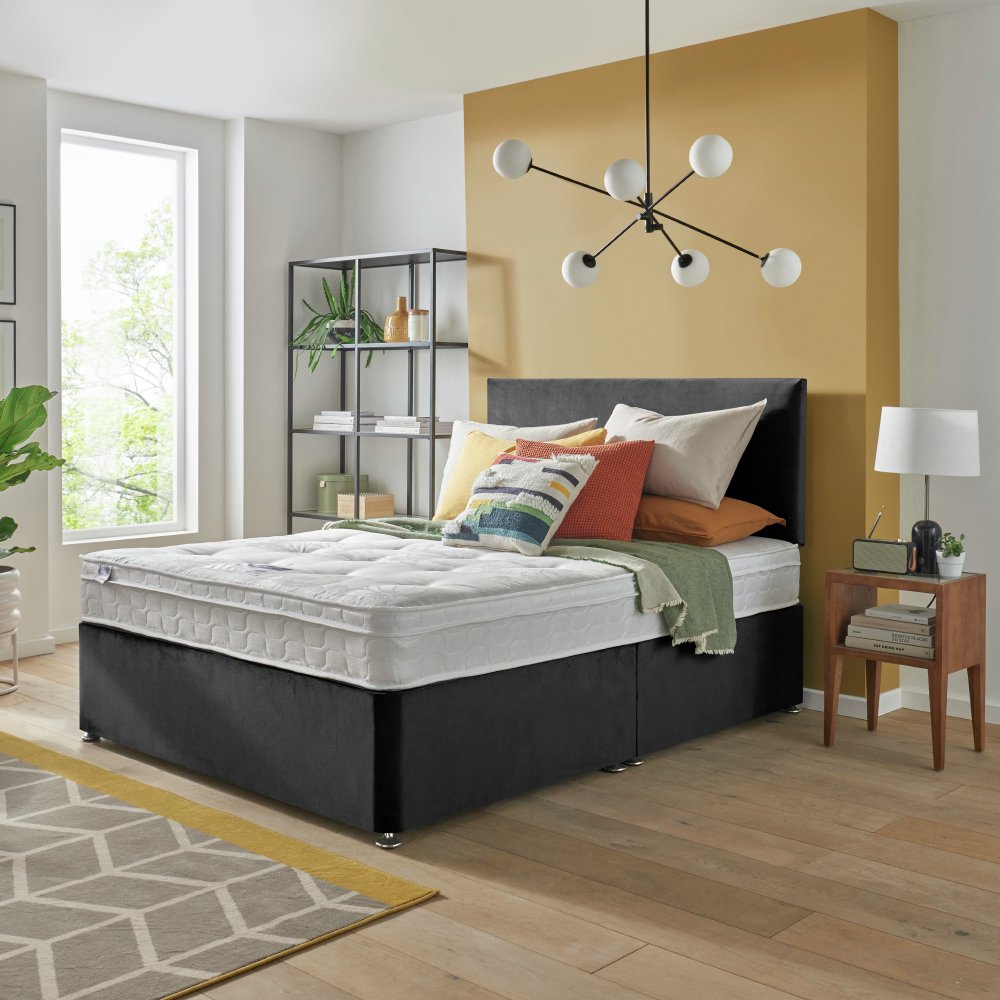 Silentnight Travis Small Double Ortho Divan Bed - Charcoal