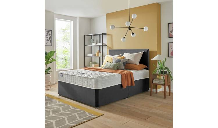 Silentnight Travis Double Divan Bed - Charcoal