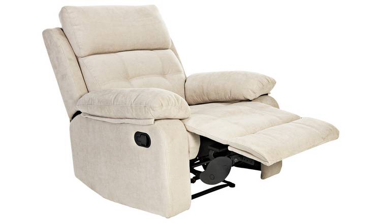 Argos Home June Fabric Manual Recliner Chair - Natural