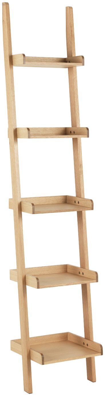 Habitat Jessie Oak Veneer Narrow Ladder Shelf