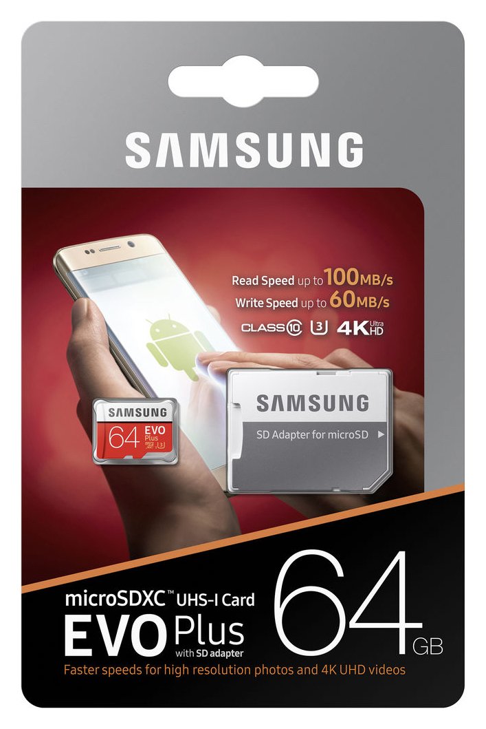 Samsung EVO Plus Micro SDXC Memory Card - 64GB