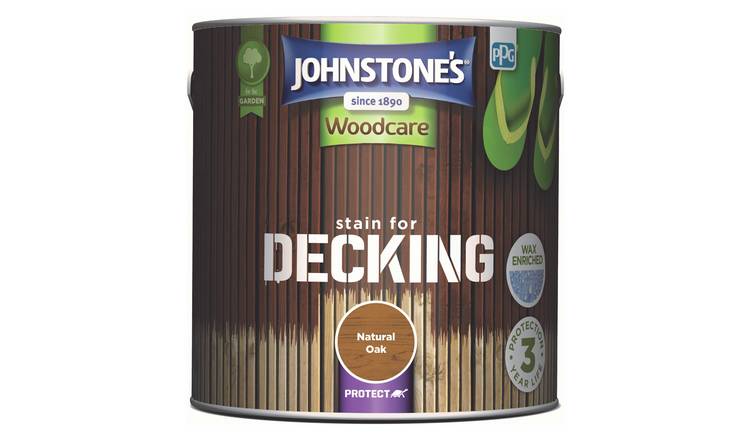 Buy Johnstone's Decking Stain 2.5 - Natural Oak Shed and 