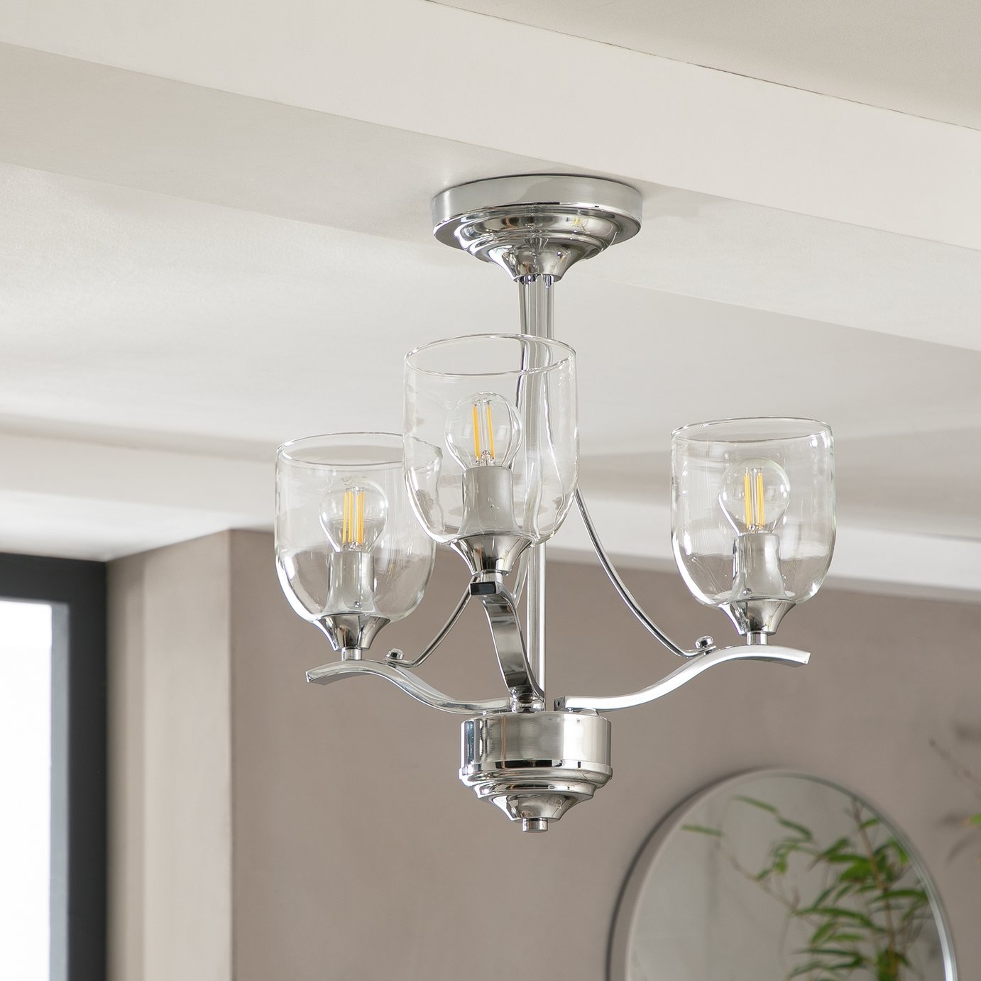 Argos Home Fae 3 Light Glass Ceiling Fitting Review