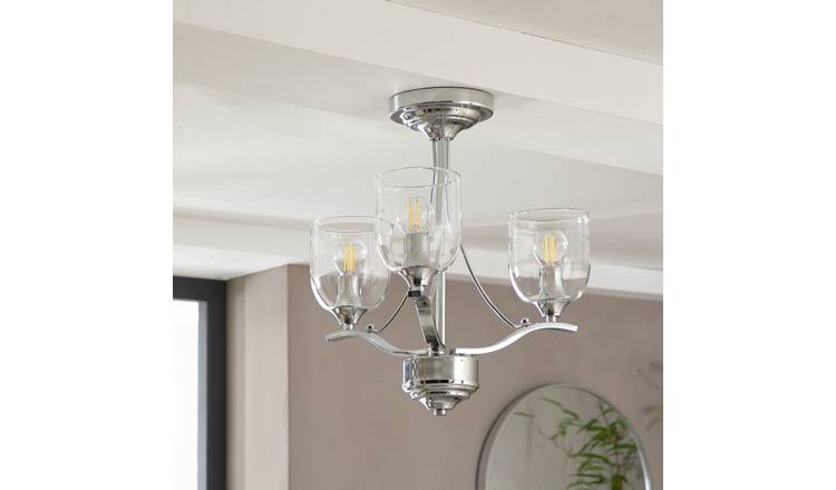 Buy Argos Home Fae 3 Light Glass Ceiling Fitting Chrome Ceiling Lights Argos