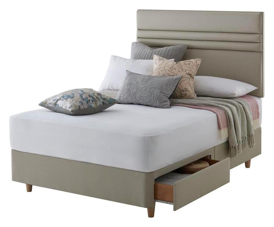 Silentnight Roma Small Double 2 Drawer Divan Set - Sandstone