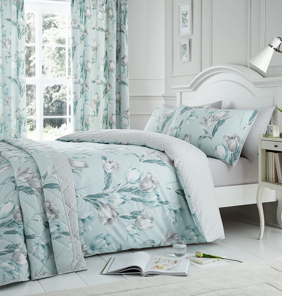 Dreams N Drapes Tulip Duck Egg Bedding Set Review