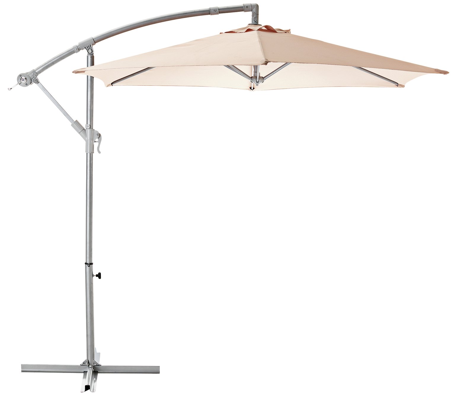 Argos Home 2.5m Overhanging Garden Parasol - Cream