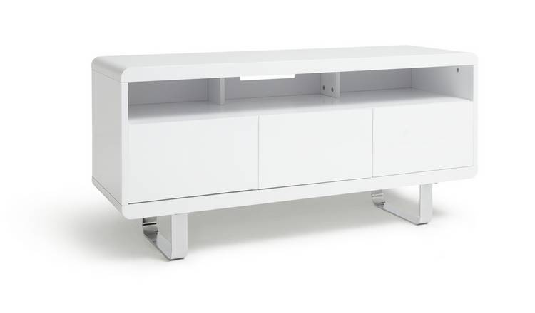 White gloss tv unit deals the range