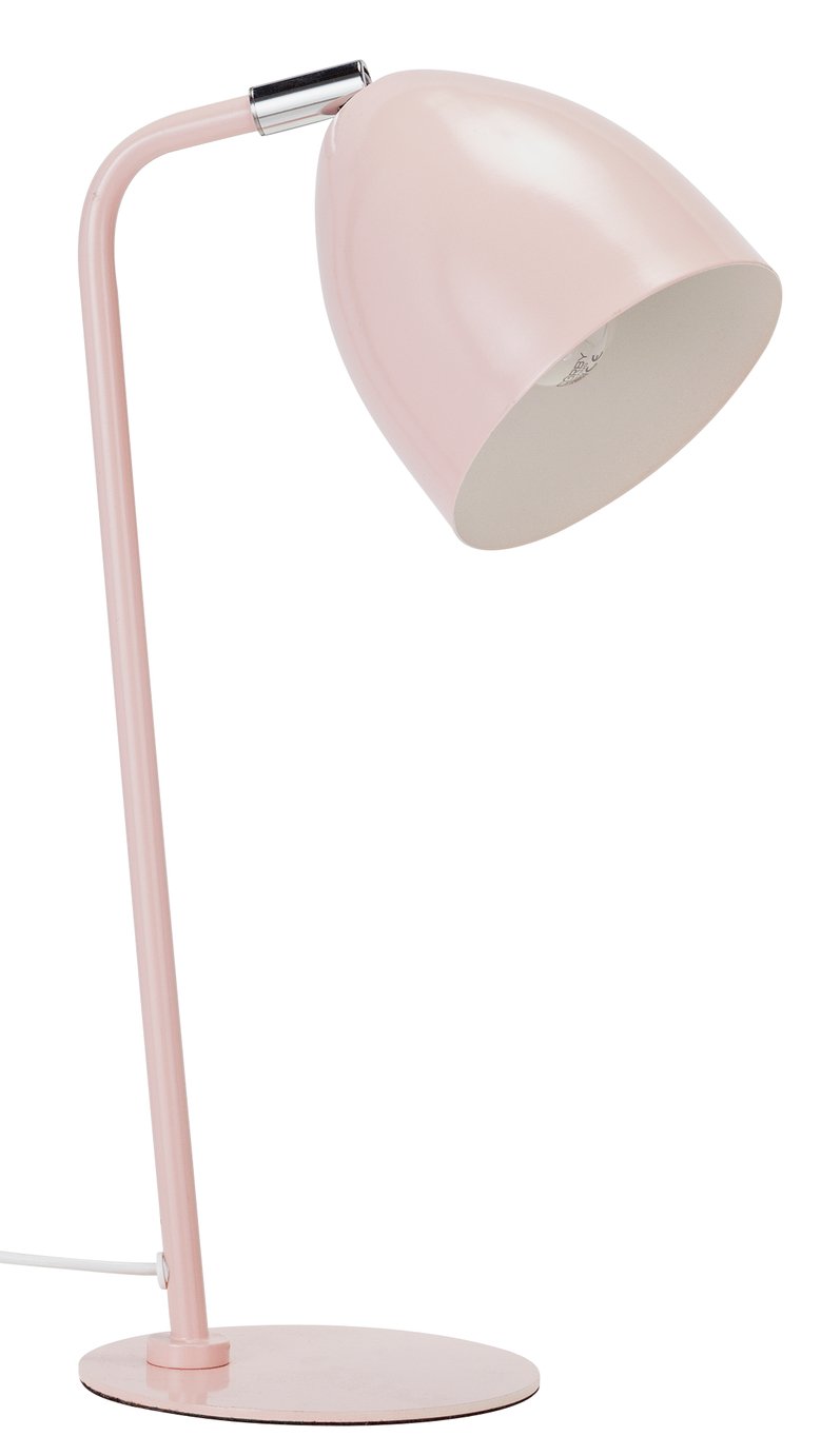 Argos Home Metal Table Lamp - Pink Pastel