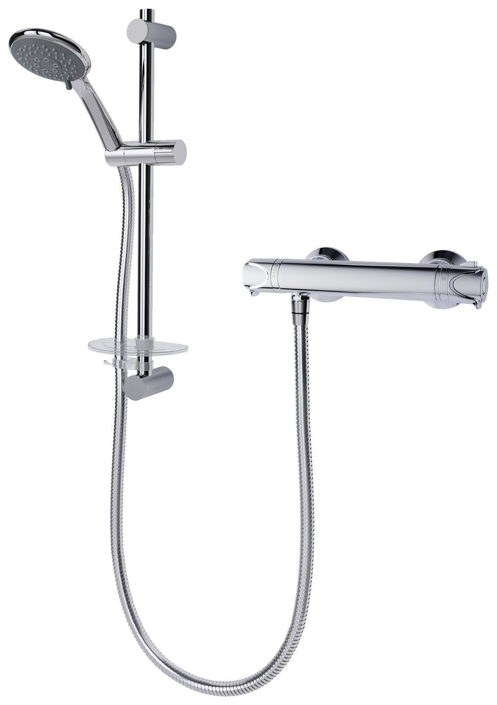 Triton Pirlo Hi Flow Bar Dual Control Mixer Shower - Chrome