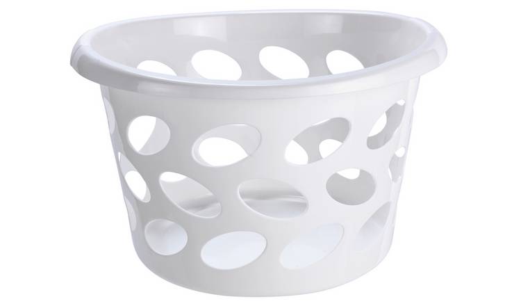 White round hot sale laundry basket