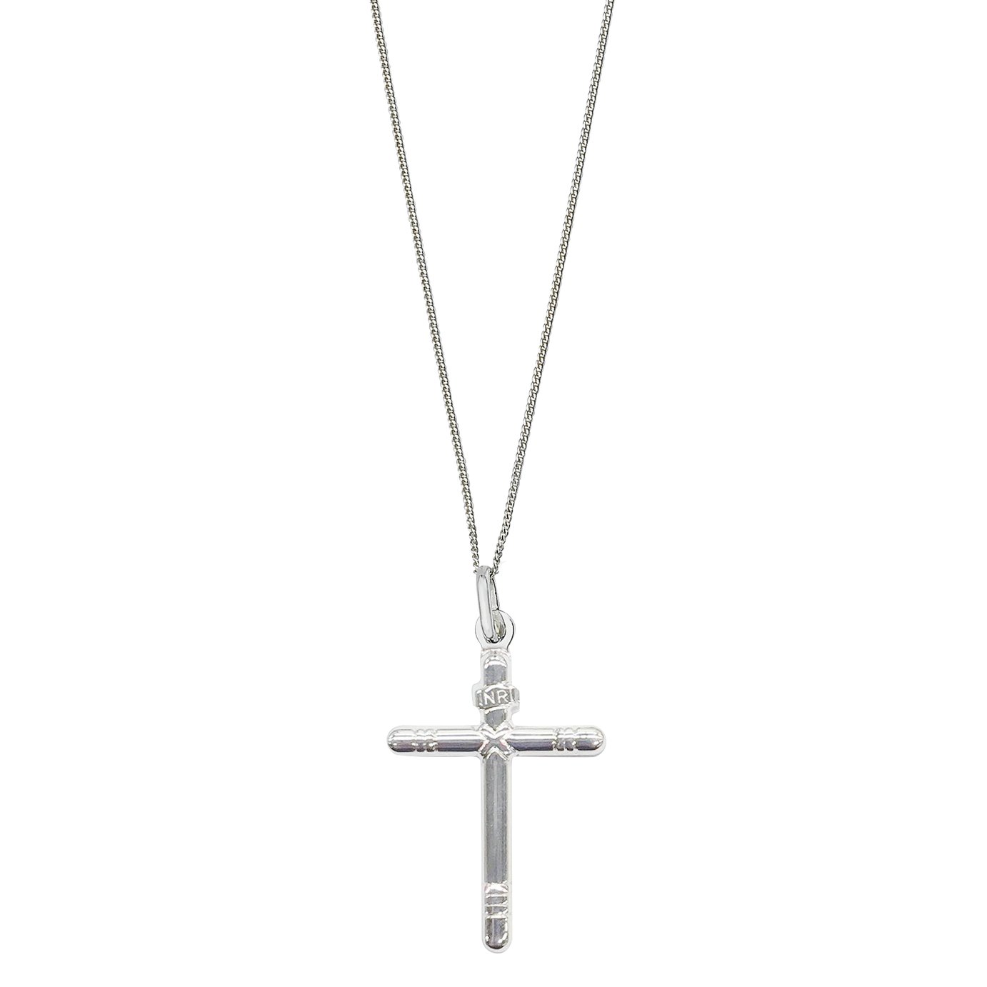 Revere Silver Cross Pendant 18 Inch Necklace