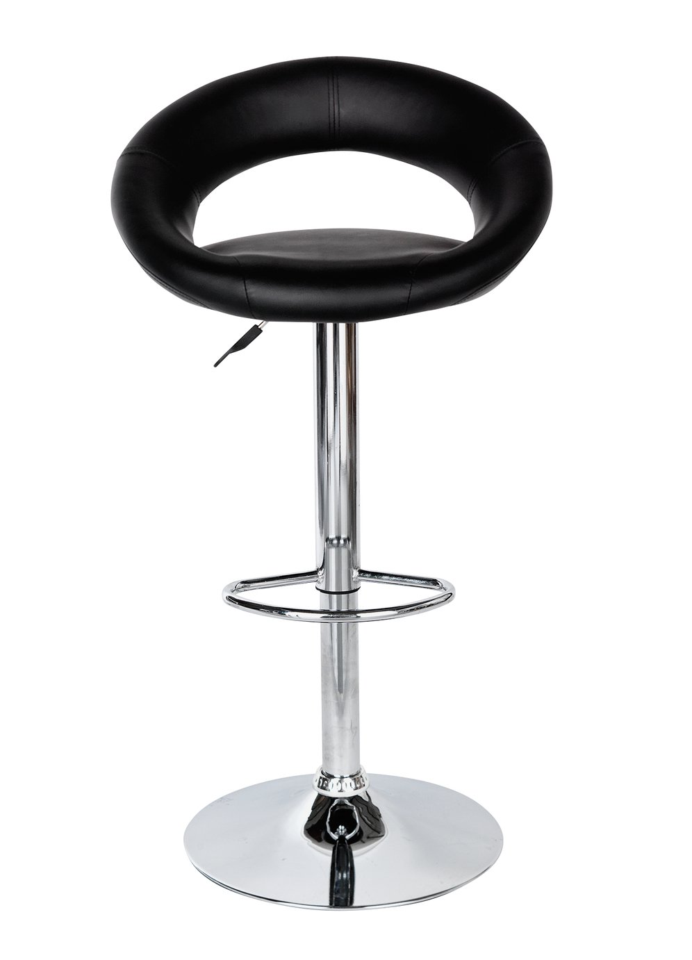 Argos Home Huxley Leather Effect Bar Stool - Black