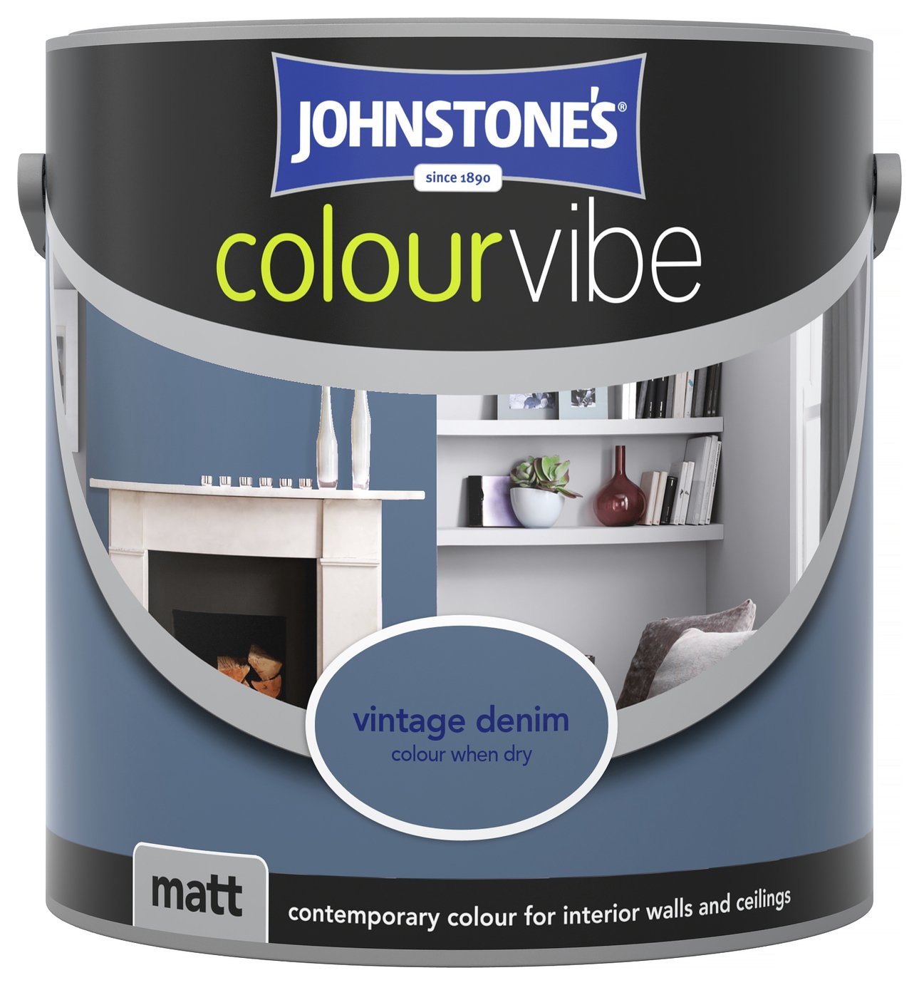 Johnstone's Matt Emulsion 2.5L - Vintage Denim