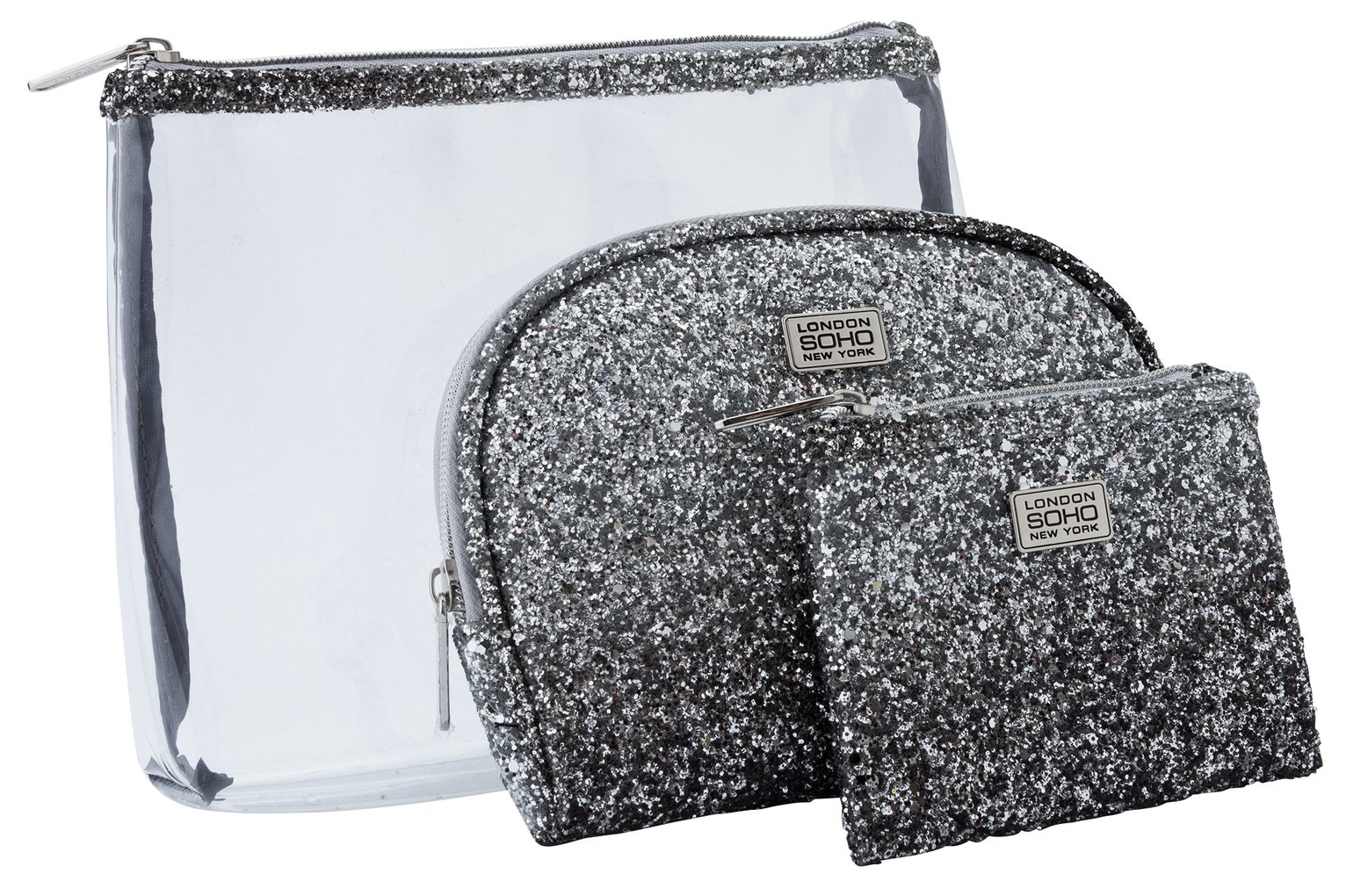 SOHO Glitter Ombre Cosmetic Bags