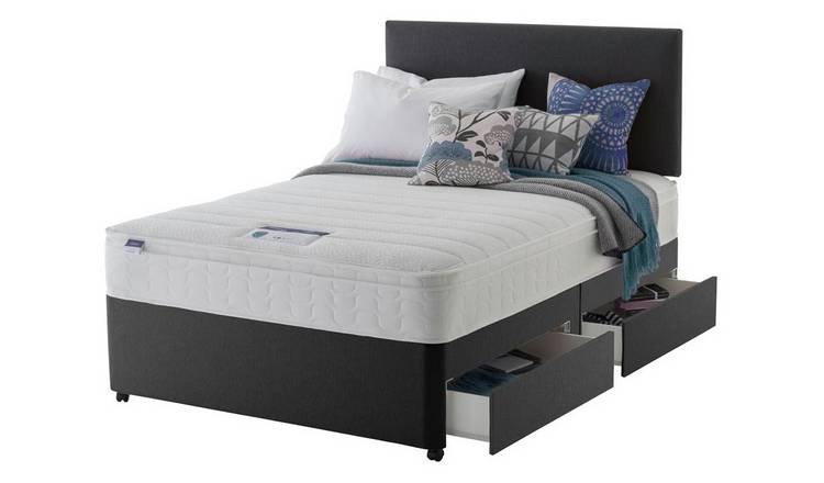 Silentnight Travis Double4 Drawer Divan Bed - Charcoal